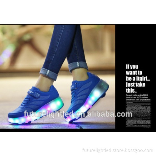 Double wheels led flashing shoes from allibaba com